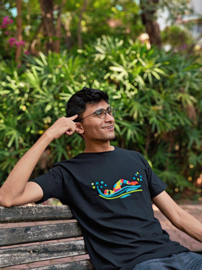 Calyz Swimmer Black T-shirt - Image 3